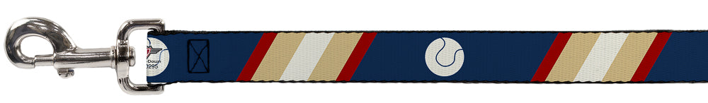 Dog Leash - Ball/Stripes Tan/Blue/Burgundy Dog Leashes Buckle-Down