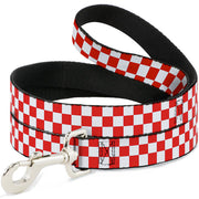 Dog Leash - Checker Red/White Dog Leashes Buckle-Down