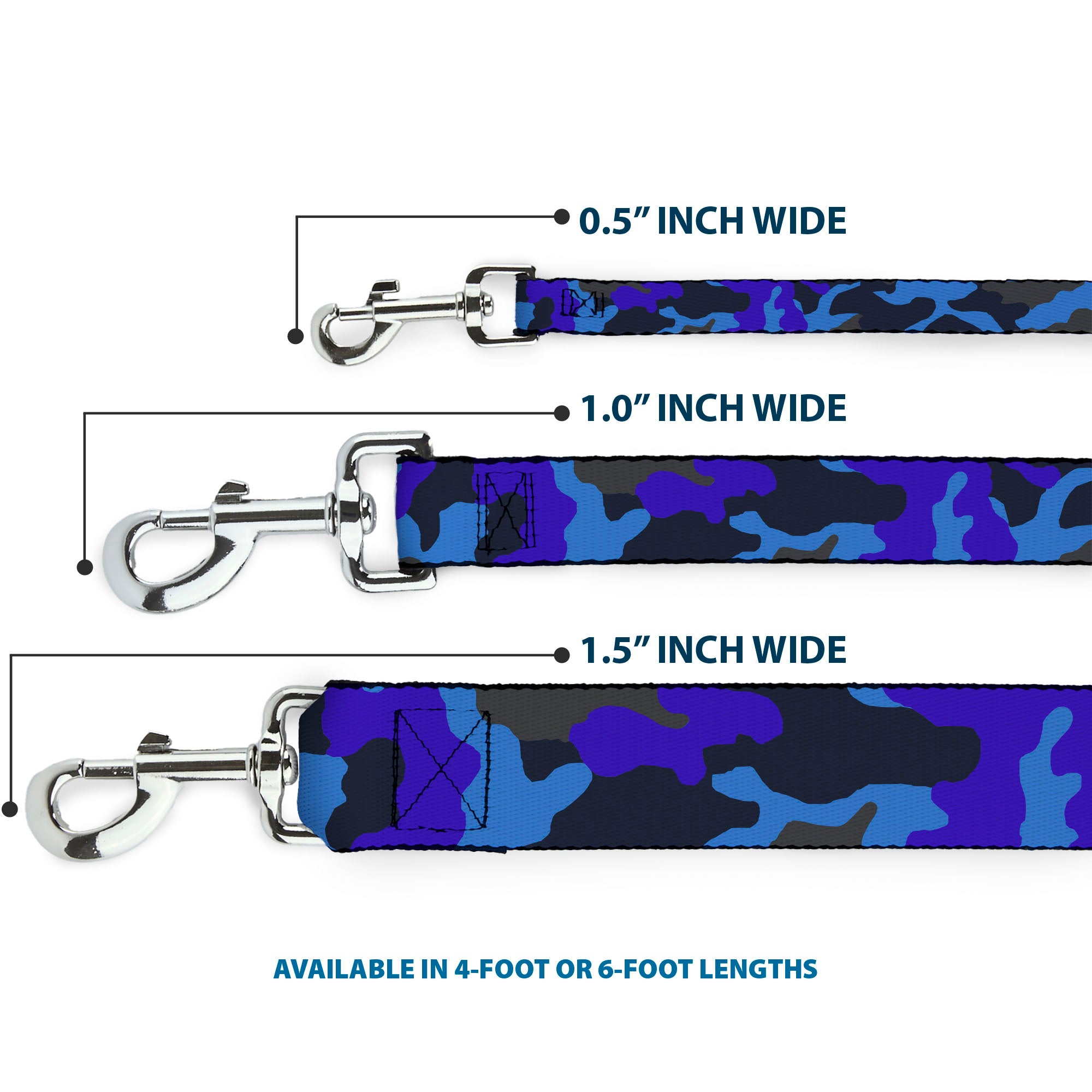 Dog Leash - Camo Blue Dog Leashes Buckle-Down