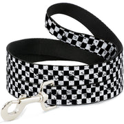Dog Leash - Checker Weathered Black/White Dog Leashes Buckle-Down
