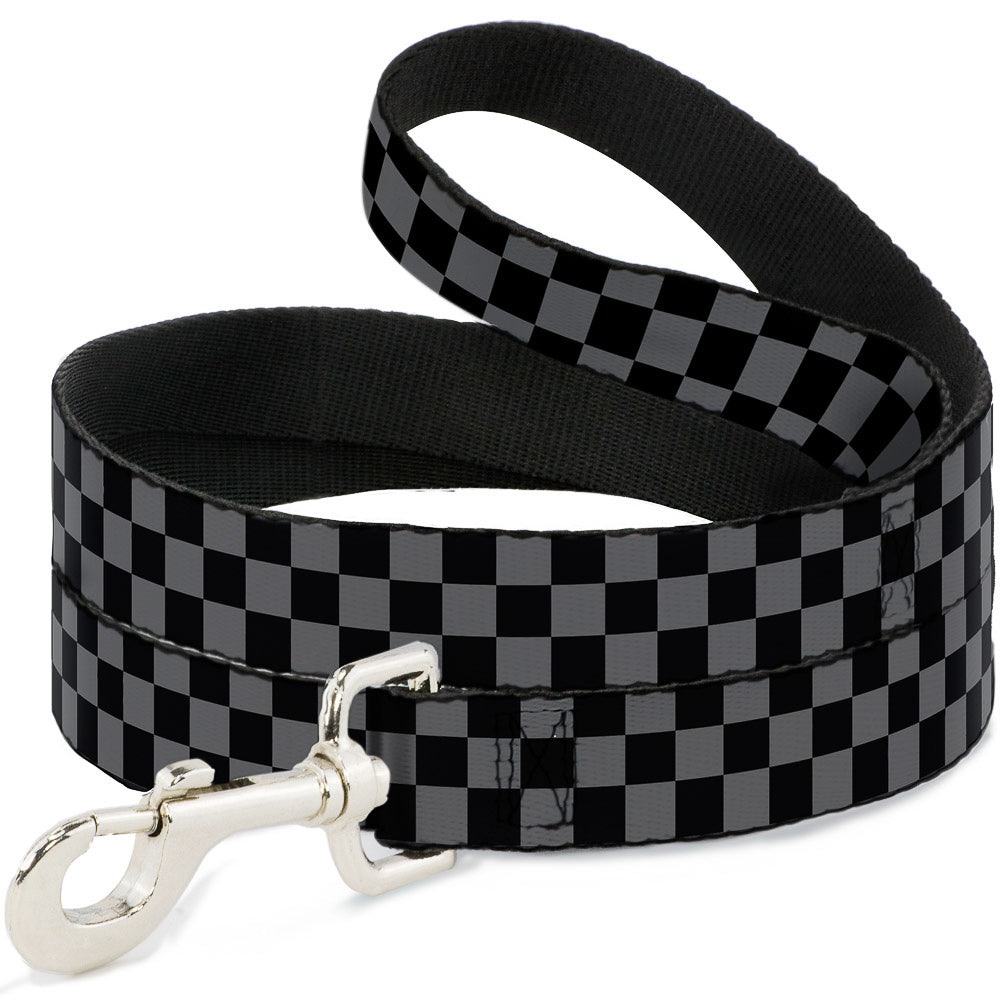 Dog Leash - Checker Black/Gray Dog Leashes Buckle-Down