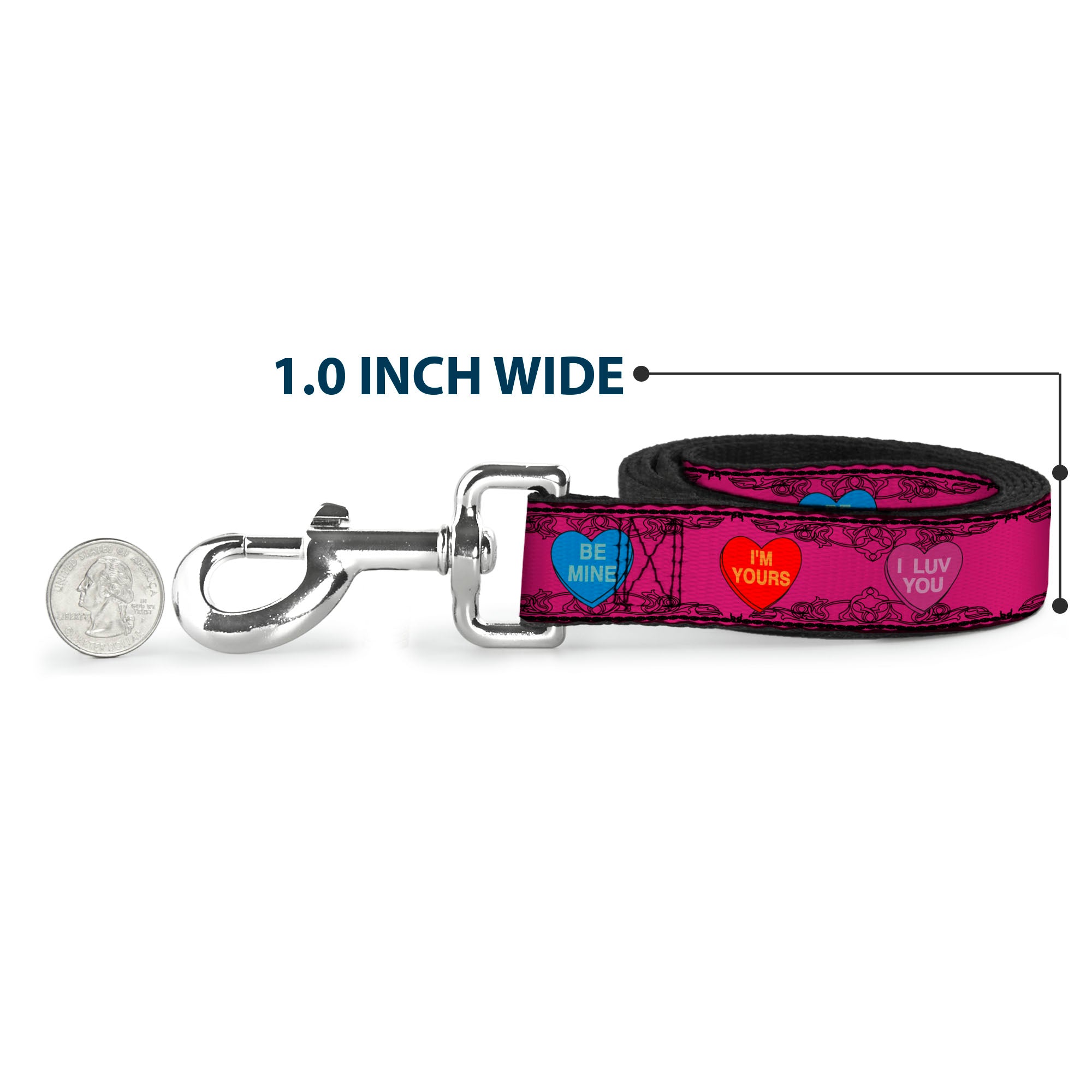 Dog Leash - Candy Hearts Dog Leashes Buckle-Down