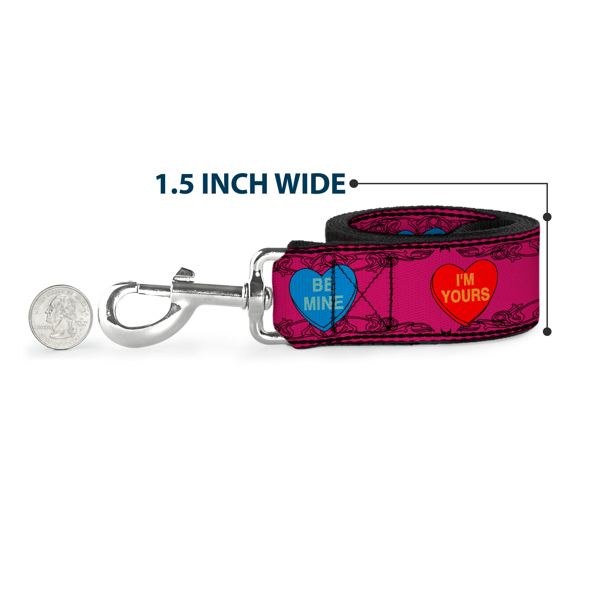 Dog Leash - Candy Hearts Dog Leashes Buckle-Down