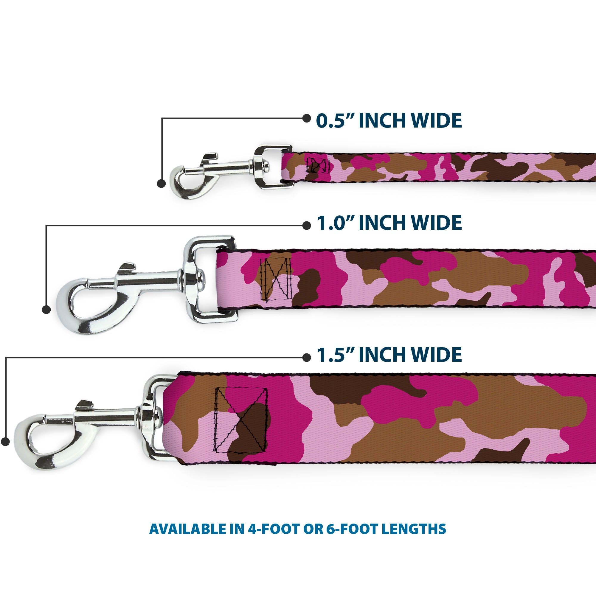Dog Leash - Camo Pink Dog Leashes Buckle-Down