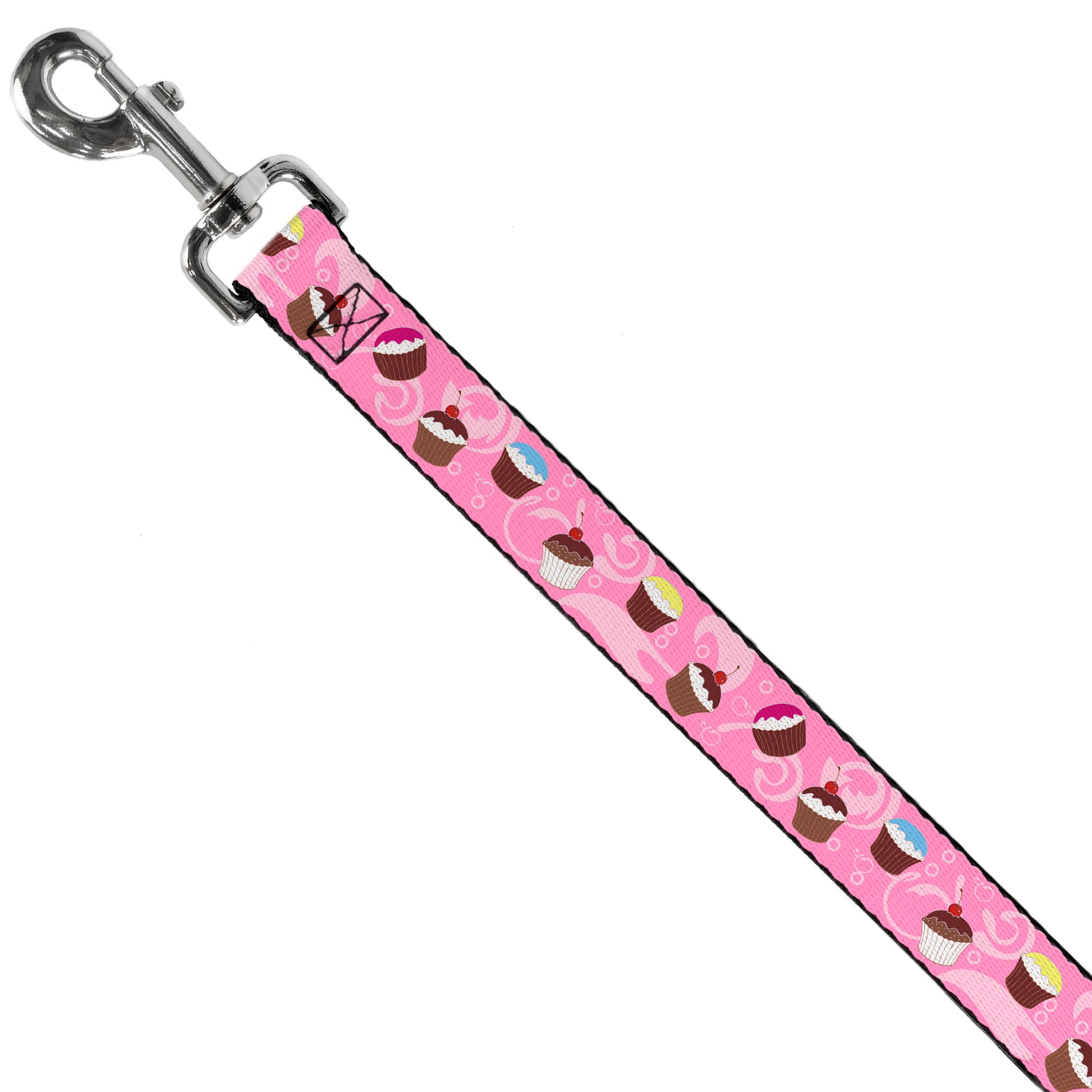 Dog Leash - Cupcake Swirls Pink/Multi Color Dog Leashes Buckle-Down