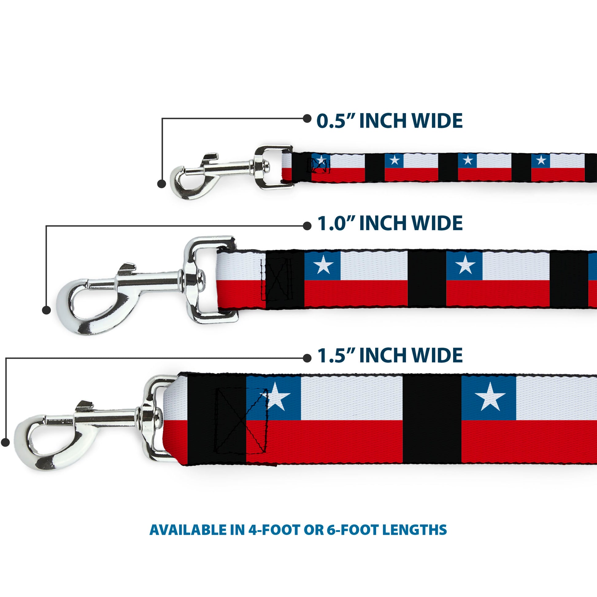 Dog Leash - Chile Flags Dog Leashes Buckle-Down