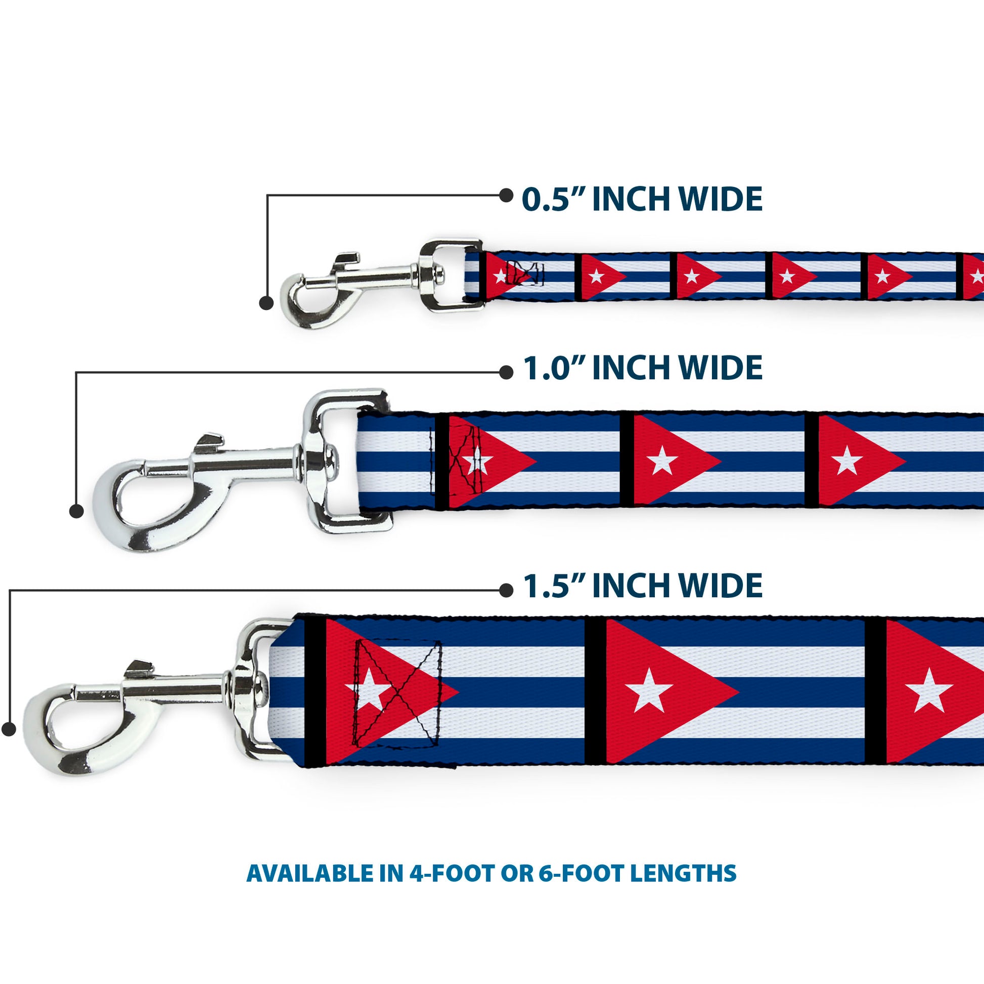Dog Leash - Cuba Flags Dog Leashes Buckle-Down