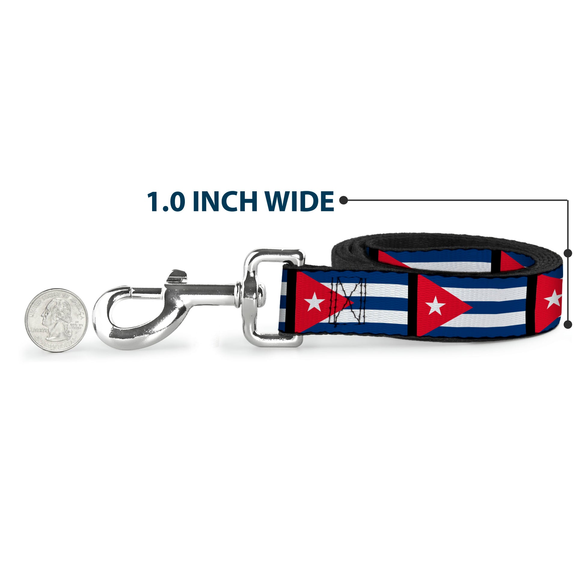 Dog Leash - Cuba Flags Dog Leashes Buckle-Down