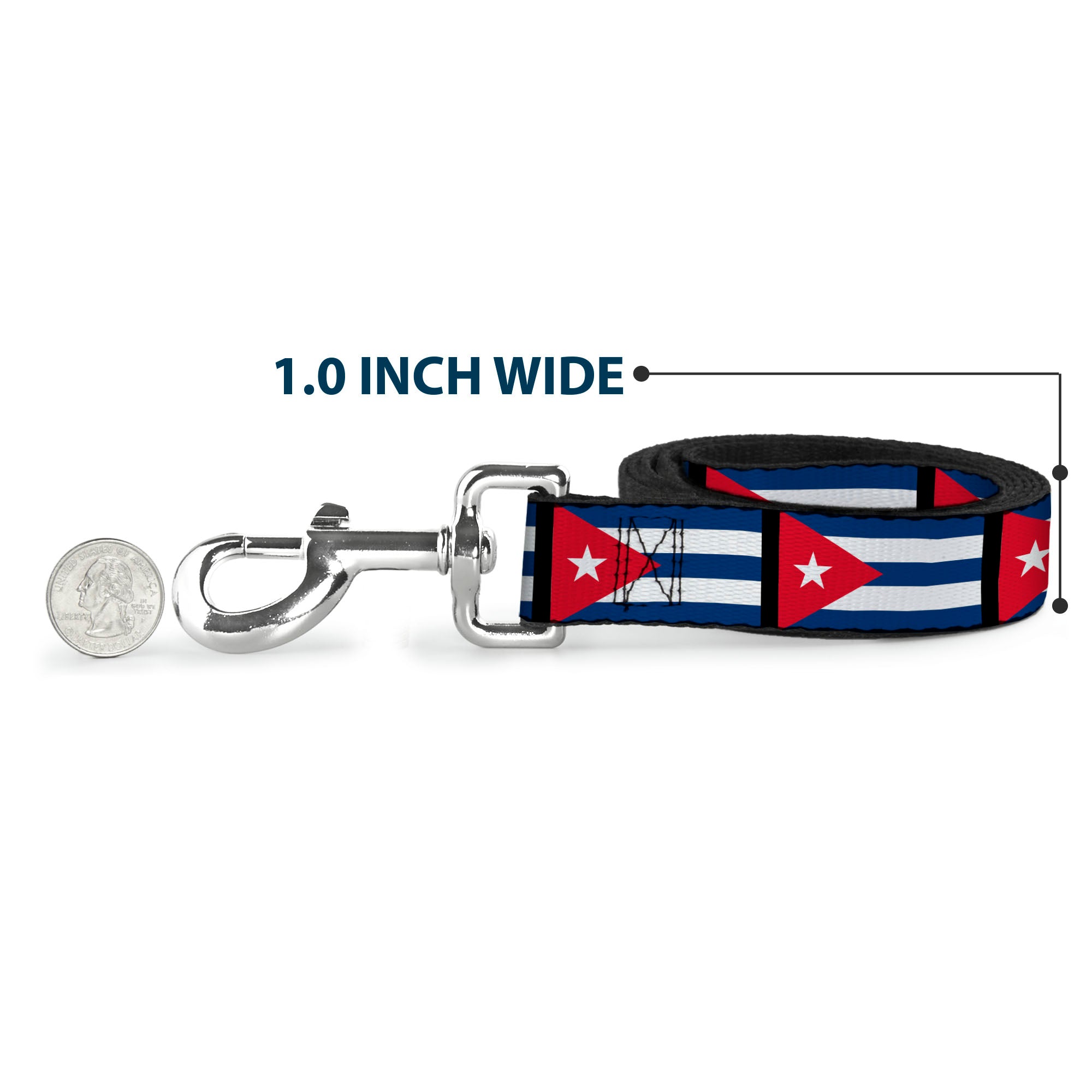 Dog Leash - Cuba Flags Dog Leashes Buckle-Down