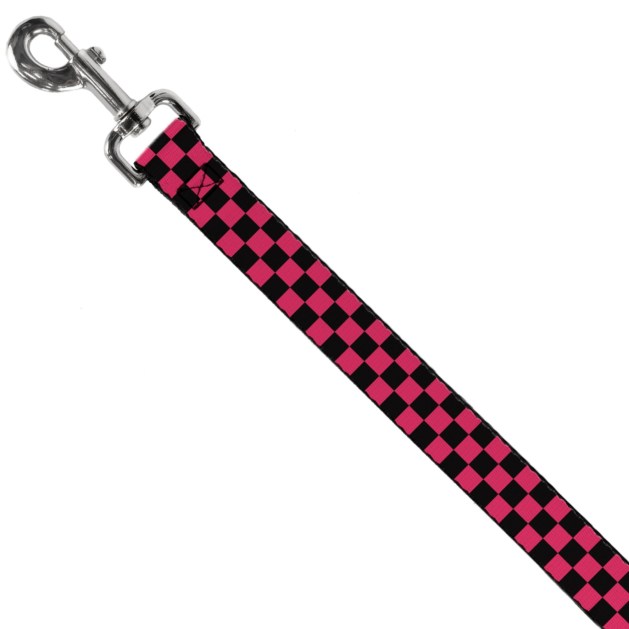Dog Leash - Checker Black/Honeysuckle Red Dog Leashes Buckle-Down
