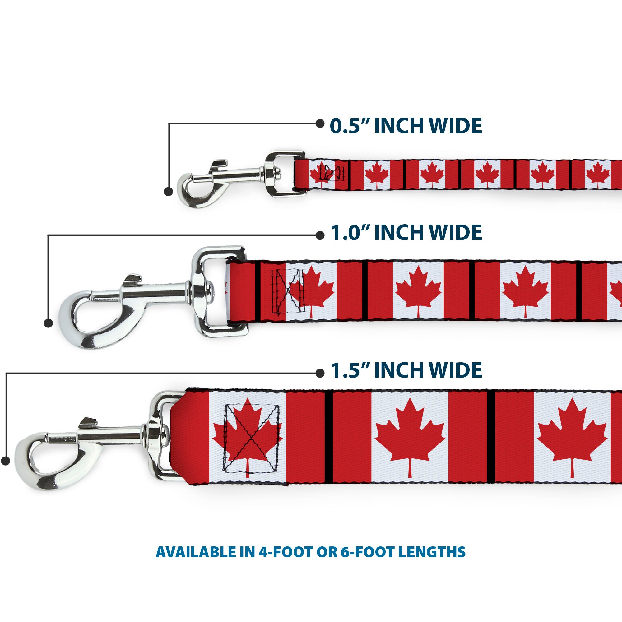 Dog Leash - Canada Flags Dog Leashes Buckle-Down