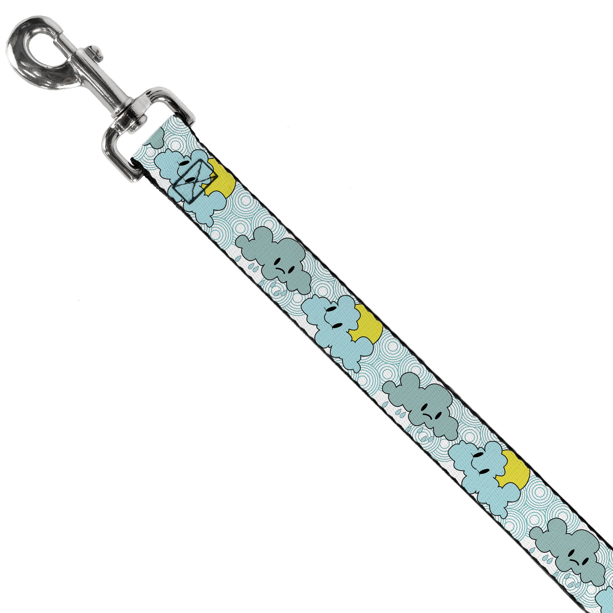 Dog Leash - Cloudy Skies Rain Clouds White/Blues Dog Leashes Buckle-Down
