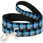 Dog Leash - Checker Mosaic Blue Dog Leashes Buckle-Down