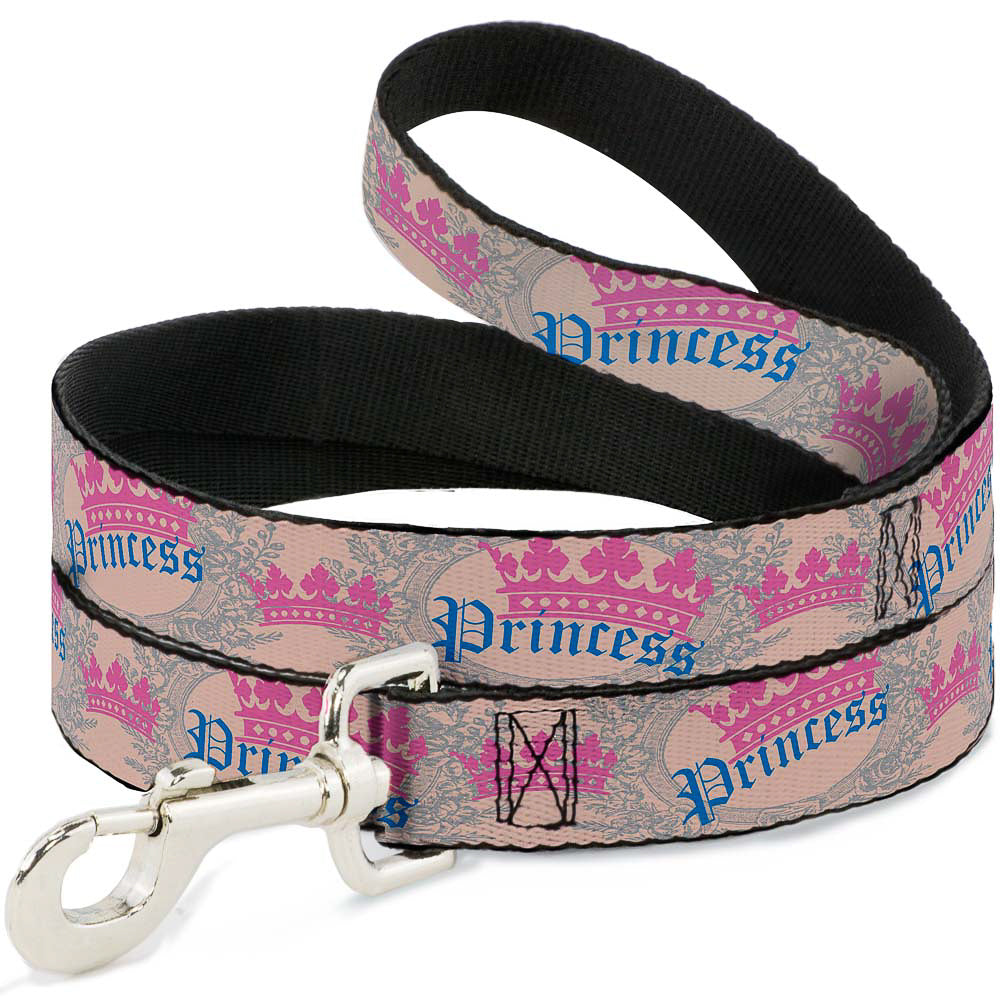 Dog Leash - Crown Princess Oval Baby Pink/Baby Blue Dog Leashes Buckle-Down