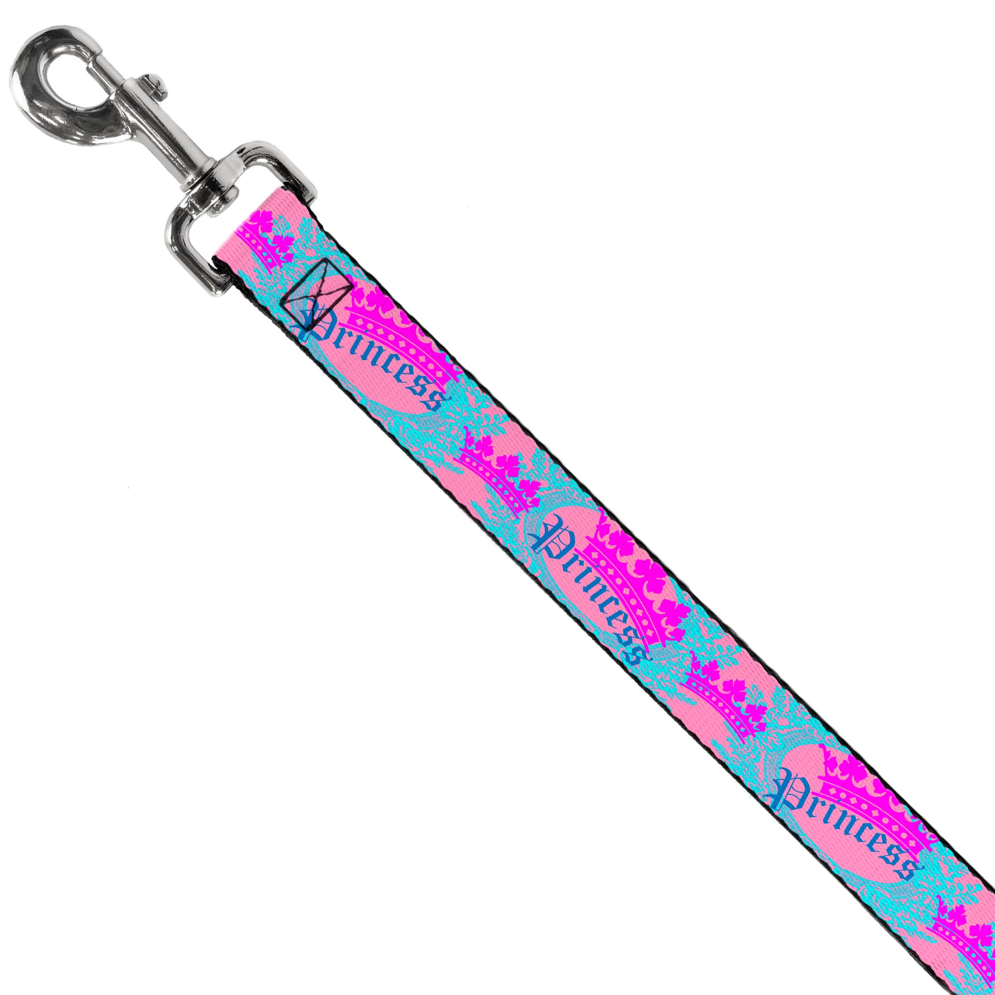 Dog Leash - Crown Princess Oval Pink/Turquoise Dog Leashes Buckle-Down