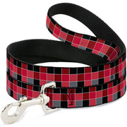 Dog Leash - Checker Mosaic Red Dog Leashes Buckle-Down