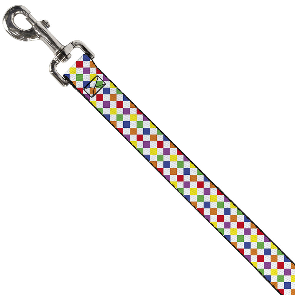 Dog Leash - Diamonds White/Multi Neon Dog Leashes Buckle-Down