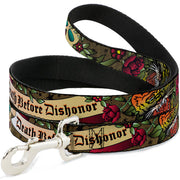 Dog Leash - Death Before Dishonor Olive Dog Leashes Buckle-Down
