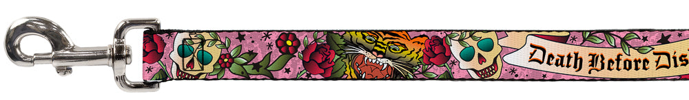 Dog Leash - Death Before Dishonor Pink Dog Leashes Buckle-Down