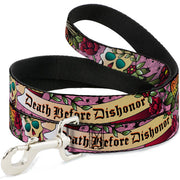 Dog Leash - Death Before Dishonor Pink Dog Leashes Buckle-Down