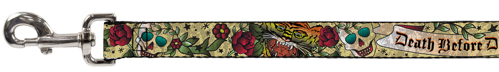 Dog Leash - Death Before Dishonor Tan Dog Leashes Buckle-Down