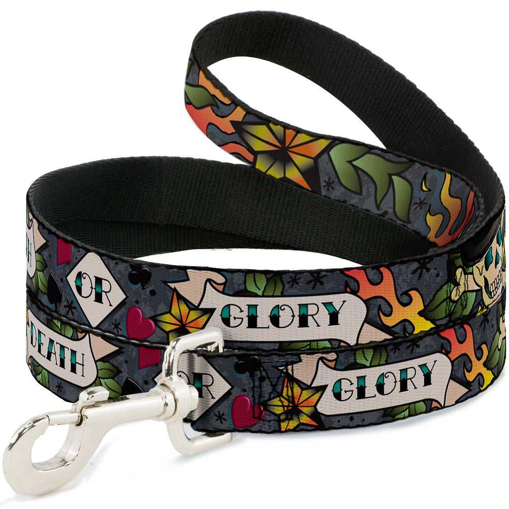 Dog Leash - Death or Glory Gray Dog Leashes Buckle-Down