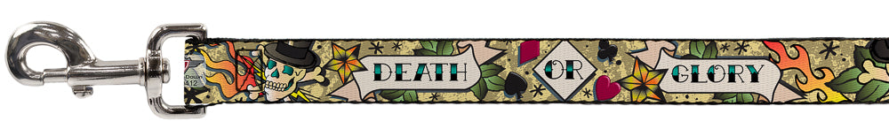Dog Leash - Death or Glory Tan Dog Leashes Buckle-Down