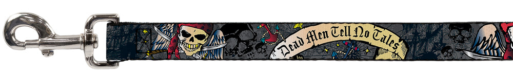Dog Leash - Dead Men Tell No Tales Gray Dog Leashes Buckle-Down