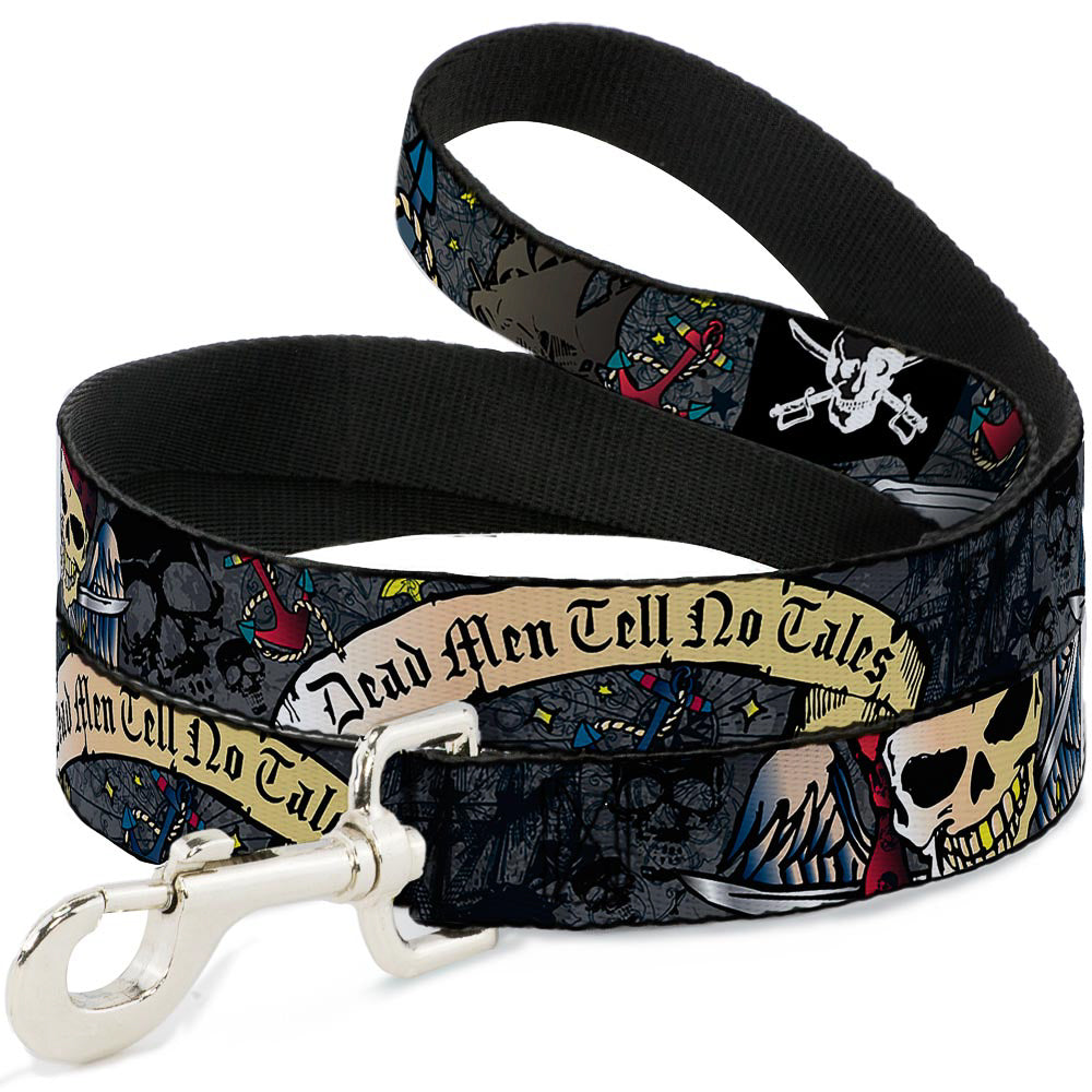 Dog Leash - Dead Men Tell No Tales Gray Dog Leashes Buckle-Down