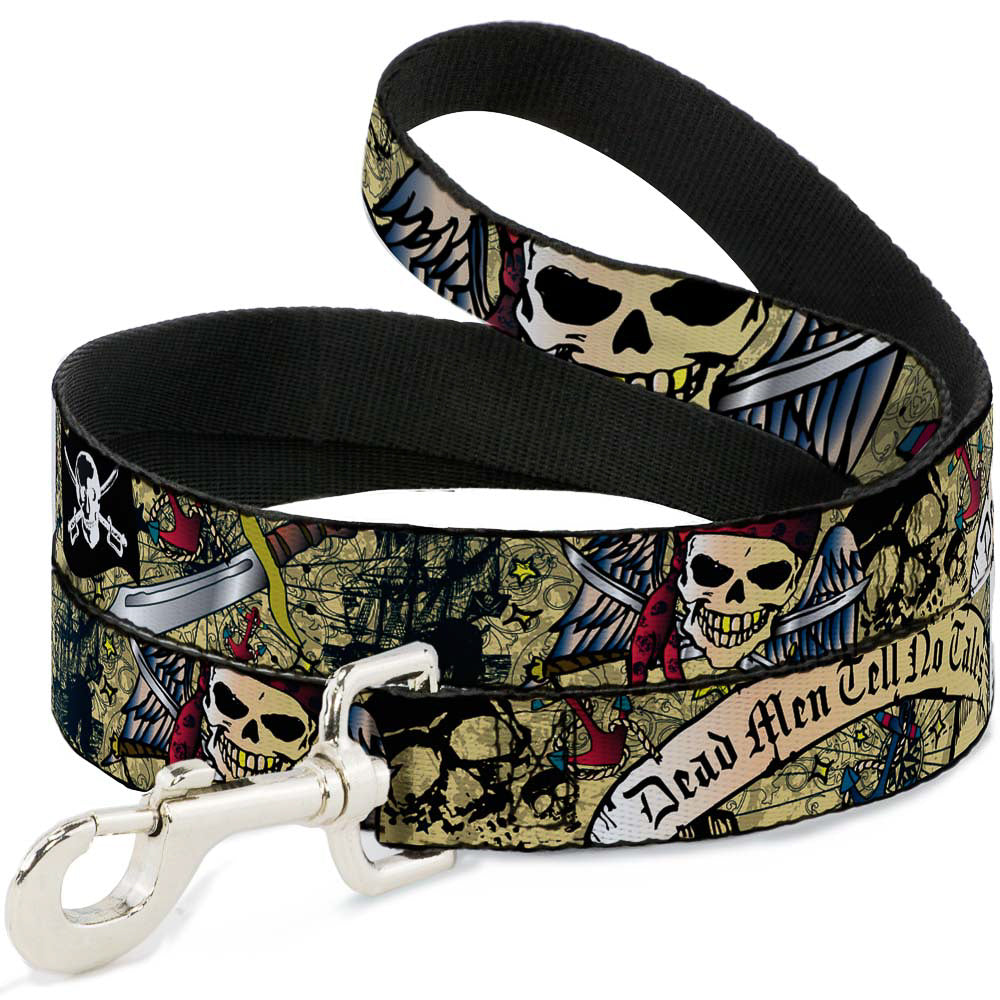 Dog Leash - Dead Men Tell No Tales Tan Dog Leashes Buckle-Down