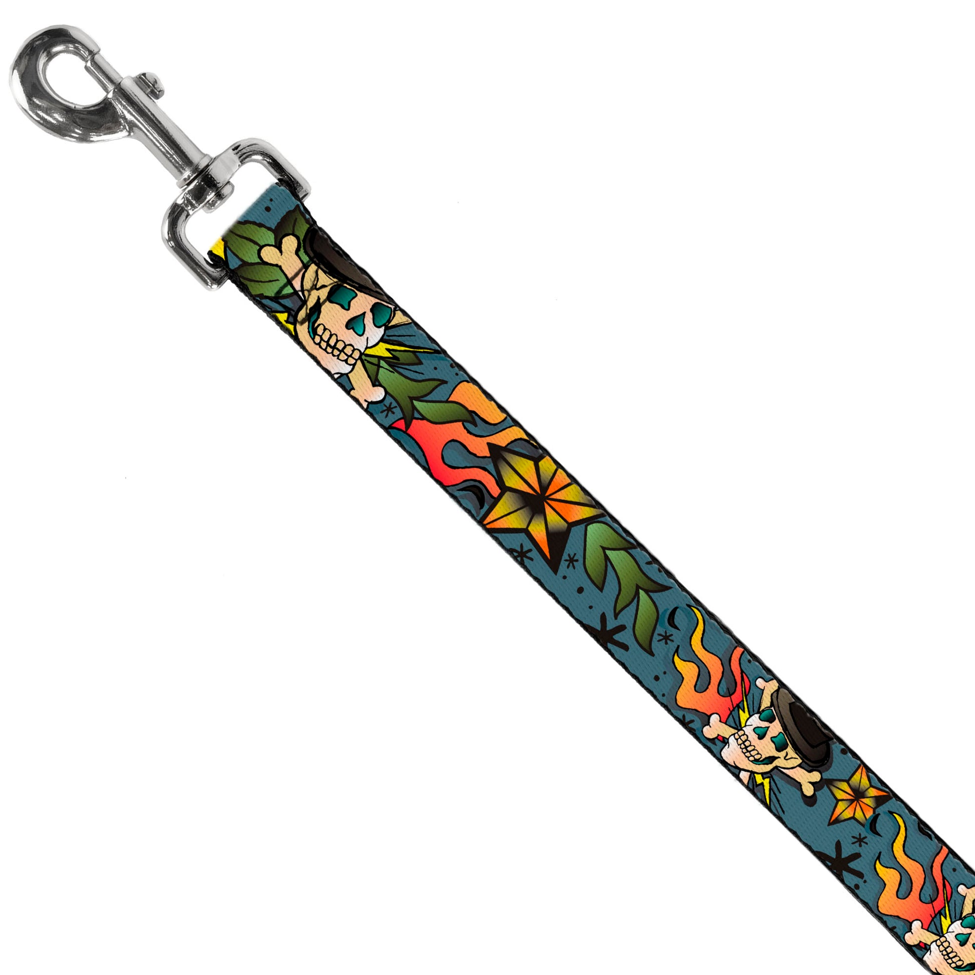Dog Leash - Death or Glory CLOSE-UP Gray Dog Leashes Buckle-Down