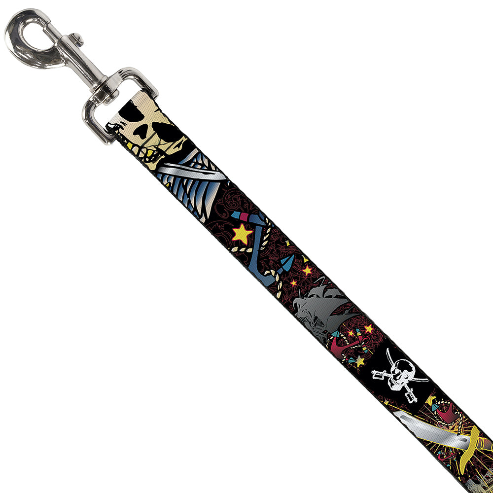 Dog Leash - Dead Men Tell No Tales Black Dog Leashes Buckle-Down