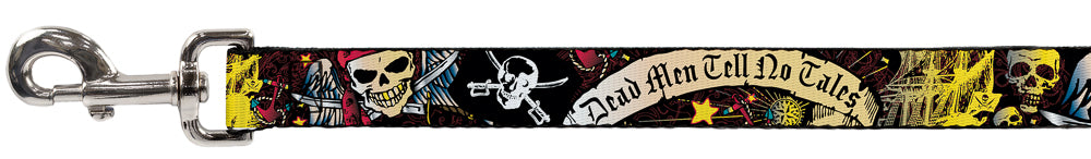 Dog Leash - Dead Men Tell No Tales Black Dog Leashes Buckle-Down