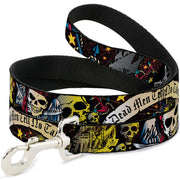 Dog Leash - Dead Men Tell No Tales Black Dog Leashes Buckle-Down