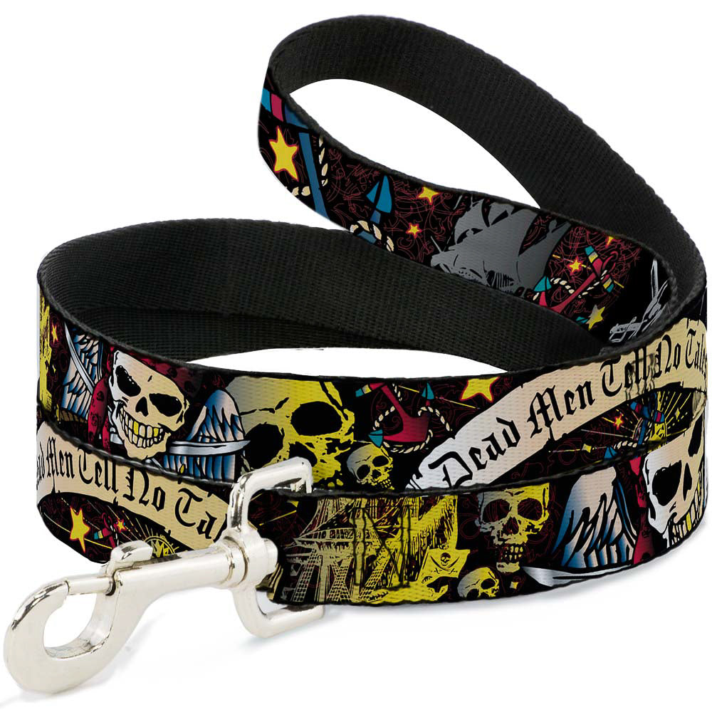 Dog Leash - Dead Men Tell No Tales Black Dog Leashes Buckle-Down