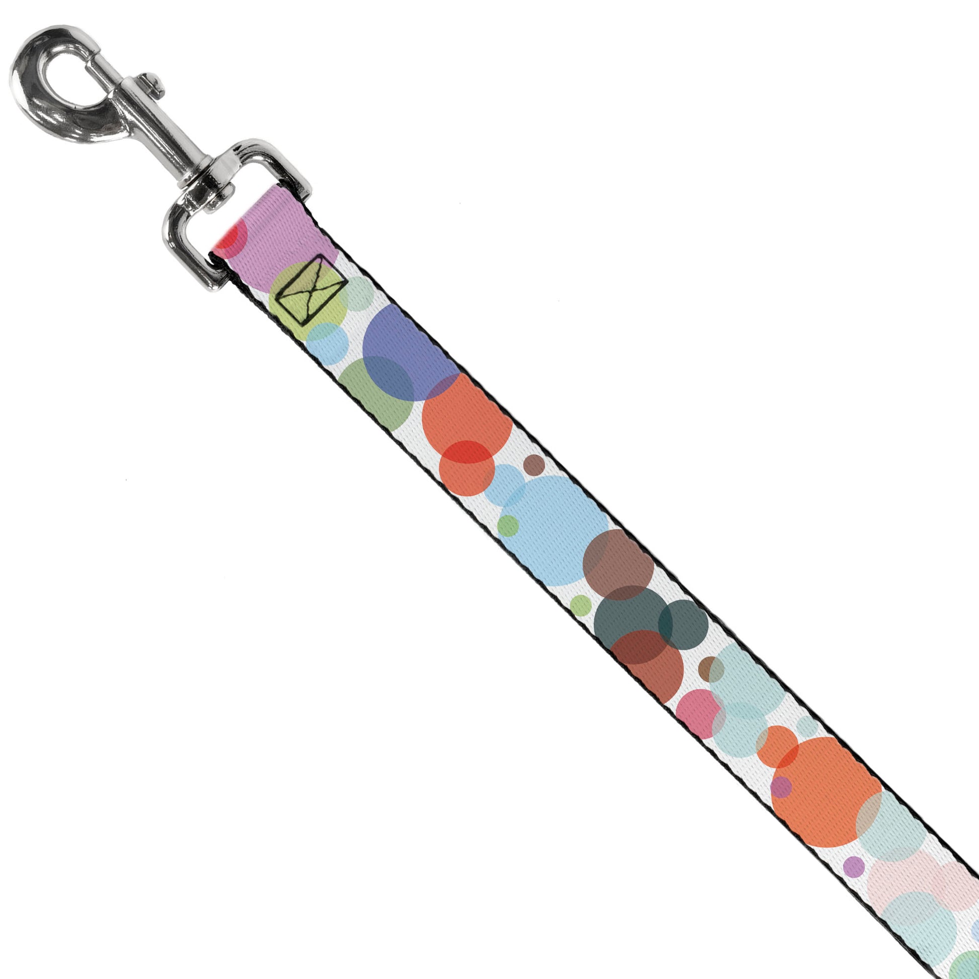 Dog Leash - Dots White/Transparent Multi Color Dog Leashes Buckle-Down