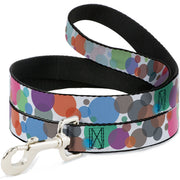 Dog Leash - Dots White/Transparent Multi Color Dog Leashes Buckle-Down