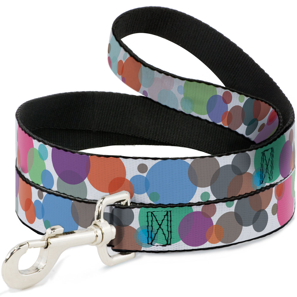 Dog Leash - Dots White/Transparent Multi Color Dog Leashes Buckle-Down