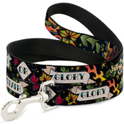 Dog Leash - Death or Glory Black Dog Leashes Buckle-Down