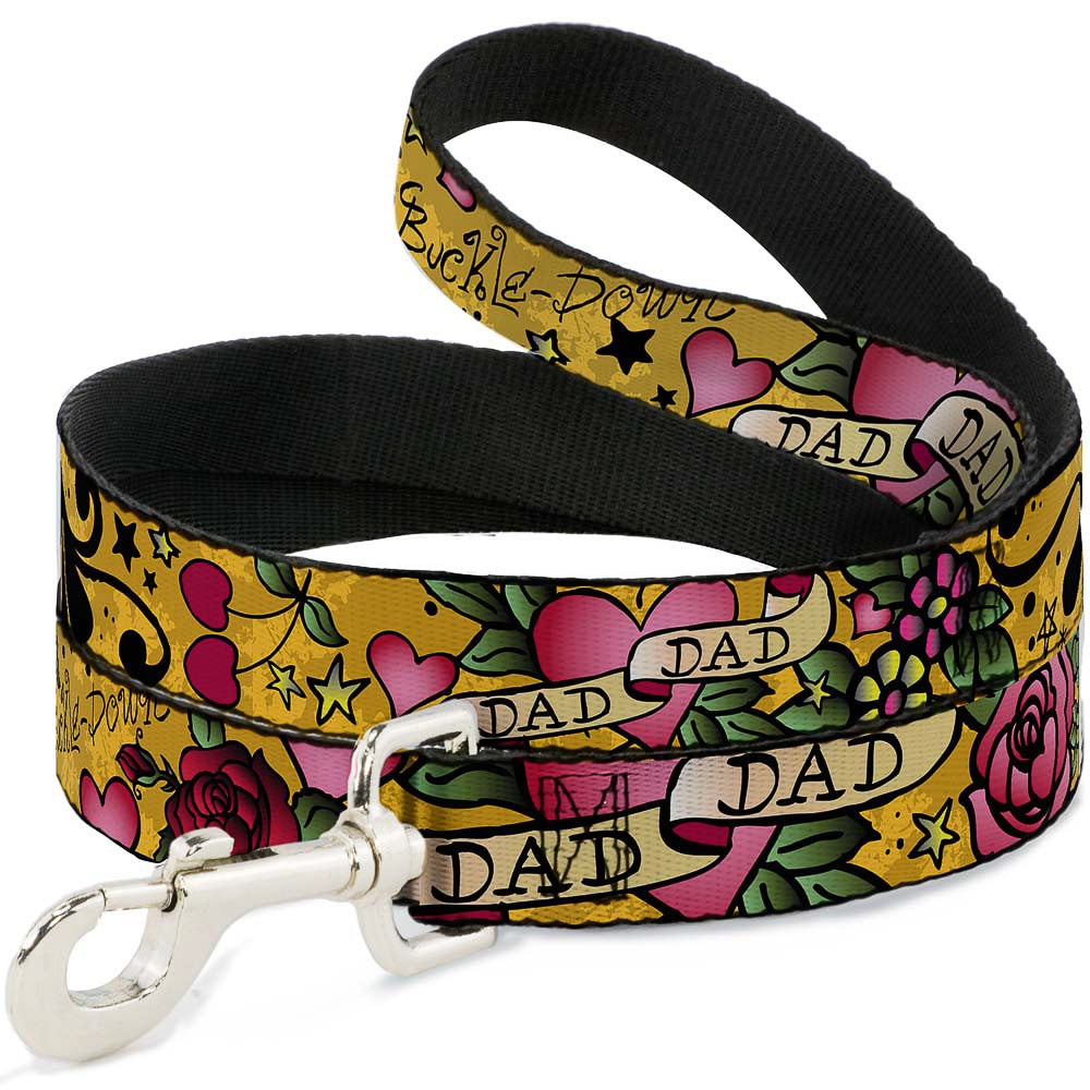 Dog Leash - Dad & Dad Yellow Dog Leashes Buckle-Down
