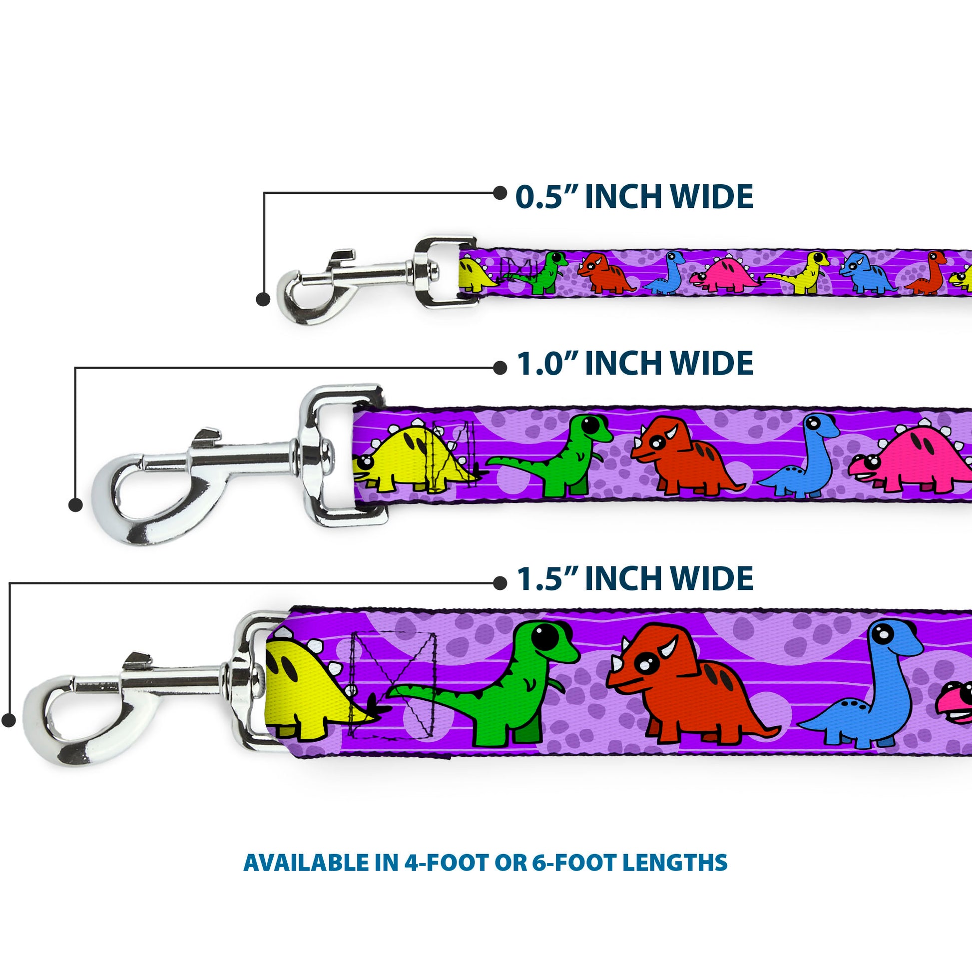 Dog Leash - Dinosaur Cartoon Dog Leashes Buckle-Down