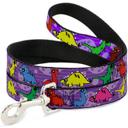 Dog Leash - Dinosaur Cartoon Dog Leashes Buckle-Down