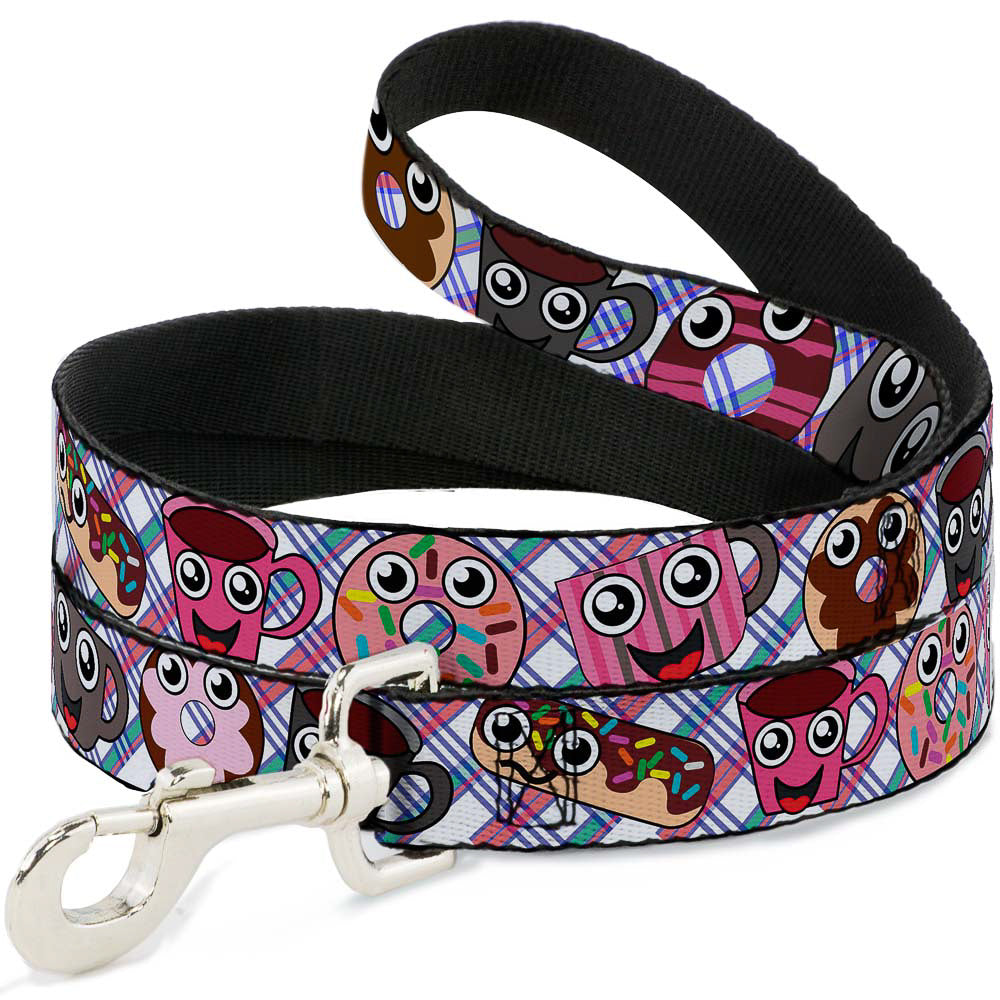 Dog Leash - Donuts & Coffee Cartoon Dog Leashes Buckle-Down
