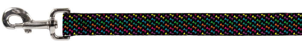 Dog Leash - Dog Bone Black/Multi Color Dog Leashes Buckle-Down