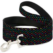 Dog Leash - Dog Bone Black/Multi Color Dog Leashes Buckle-Down