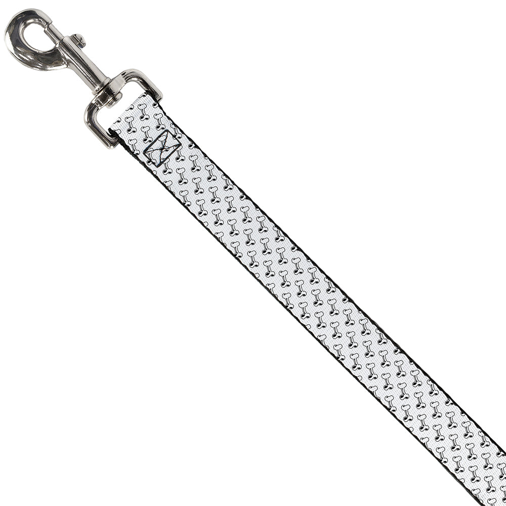 Dog Leash - Dog Bone White/Black Dog Leashes Buckle-Down