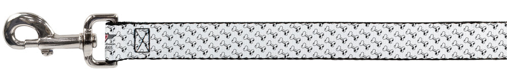 Dog Leash - Dog Bone White/Black Dog Leashes Buckle-Down