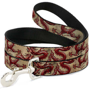 Dog Leash - Dragons Tan Dog Leashes Buckle-Down