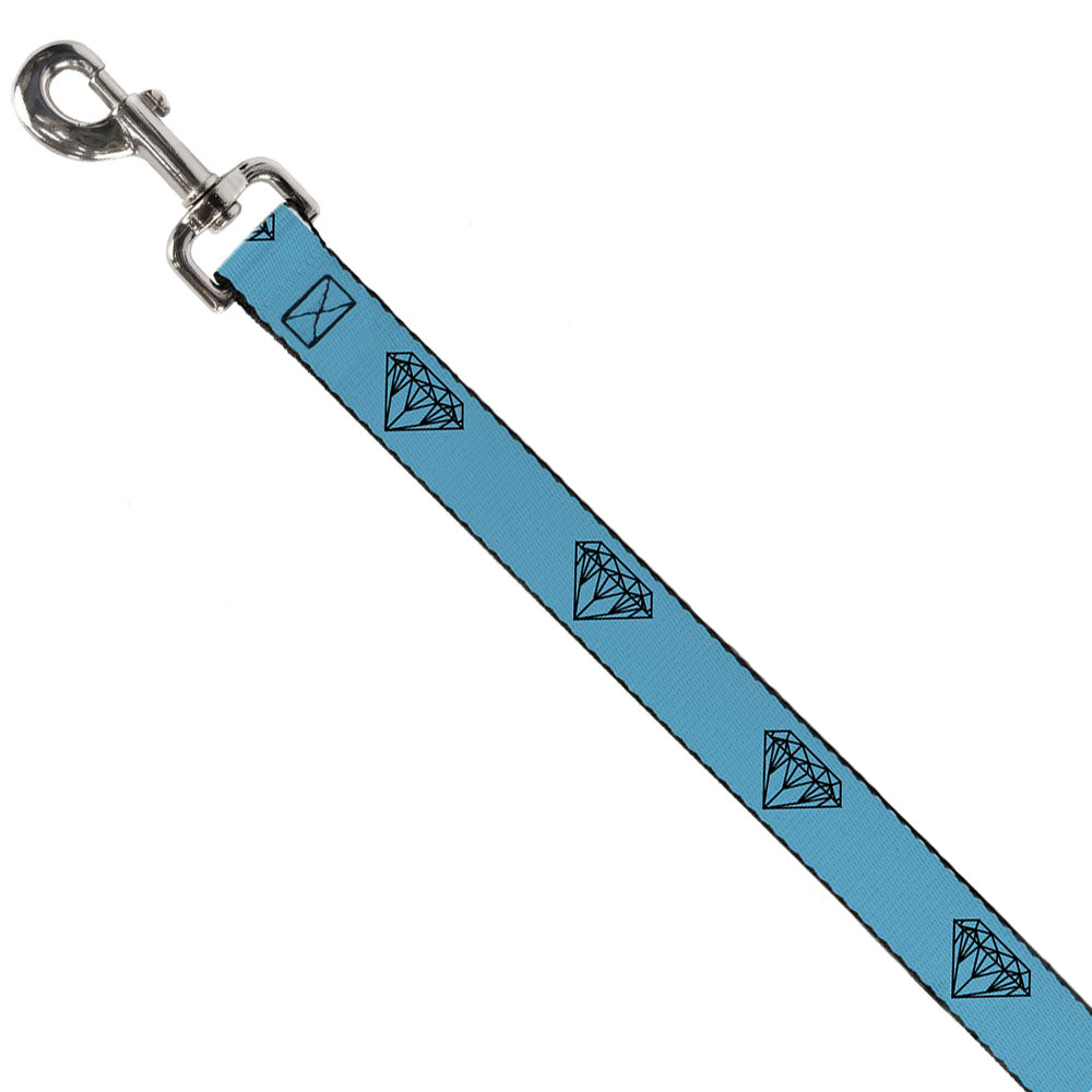 Dog Leash - Diamond Sketch Turquoise/Black Dog Leashes Buckle-Down