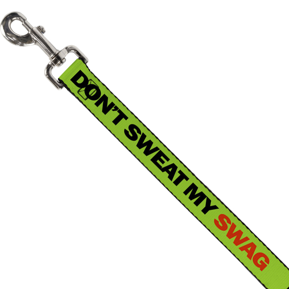 Dog Leash - DON'T SWEAT MY SWAG Neon Green/Black/Red Dog Leashes Buckle-Down